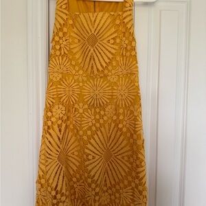 Lulu's Gold A-Line Cocktail Dress